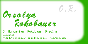 orsolya rokobauer business card